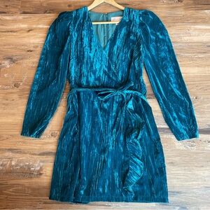 Adelyn Rae Teal Long Sleeve Dress
